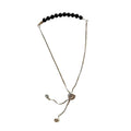 Black Onyx Bracelet Faceted Round Beads with Adjustable Chain | Bracelets | Wiccan Center