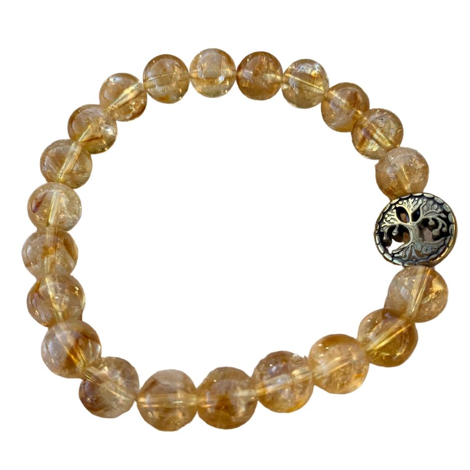 Citrine Bracelet 8 mm Round Beads | | Wiccan Center