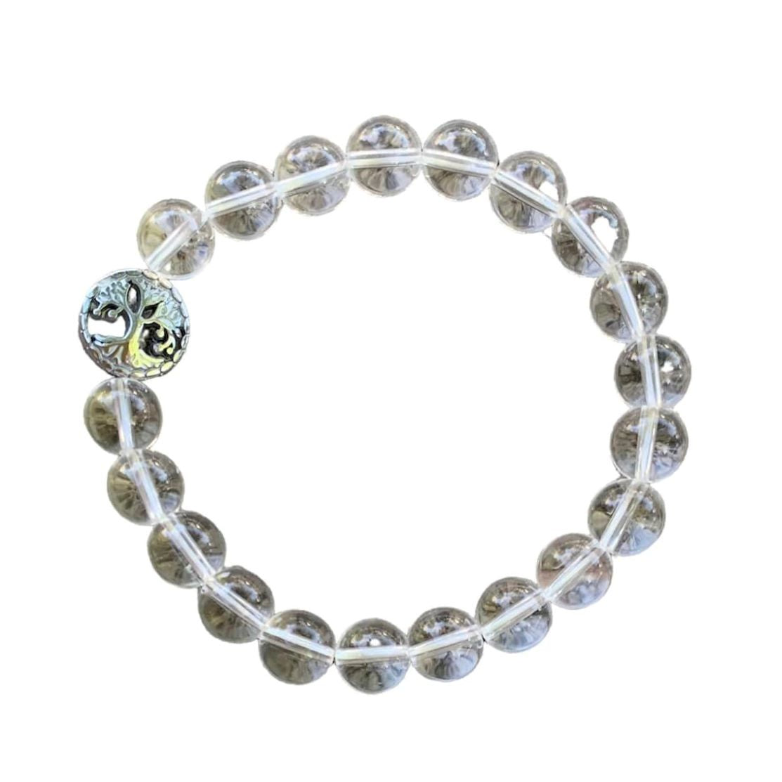 Clear Quartz Bracelet 8 mm Round Beads | | Wiccan Center