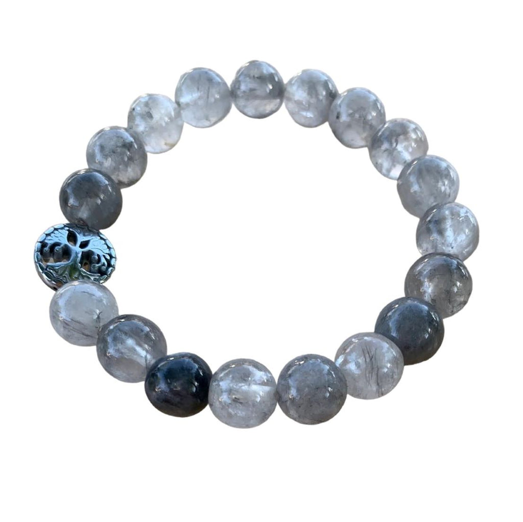 Cloudy Quartz Bracelet 10 mm Round Beads | | Wiccan Center