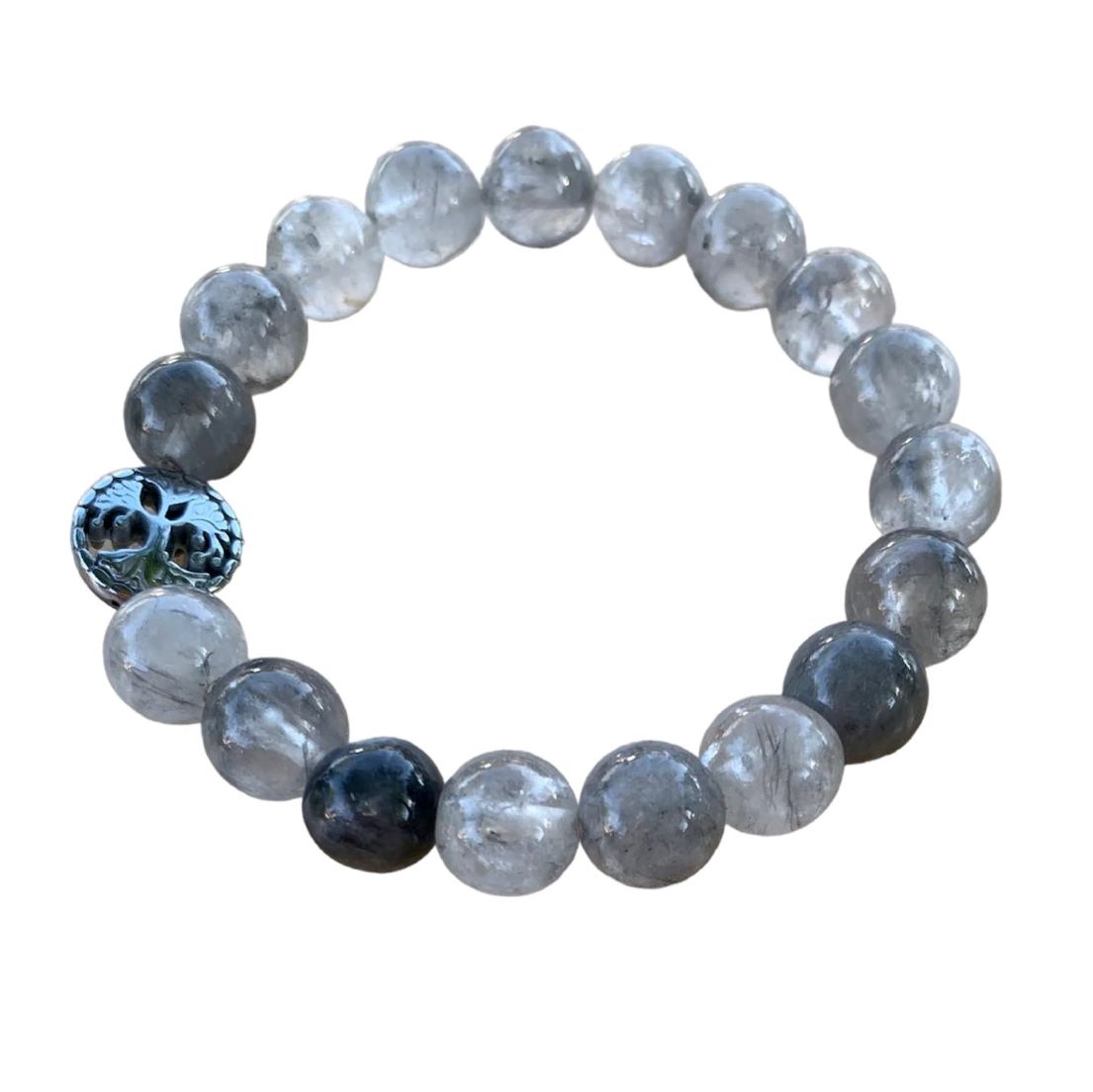 Cloudy Quartz Bracelet 10 mm Round Beads | | Wiccan Center