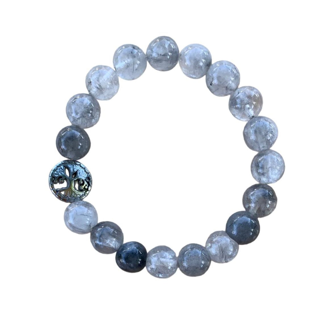 Cloudy Quartz Bracelet 10 mm Round Beads | | Wiccan Center
