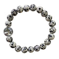 Dalmatian Jasper Bracelet 8 mm Round Beads | | Wiccan Center