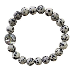 Dalmatian Jasper Bracelet 8 mm Round Beads | | Wiccan Center