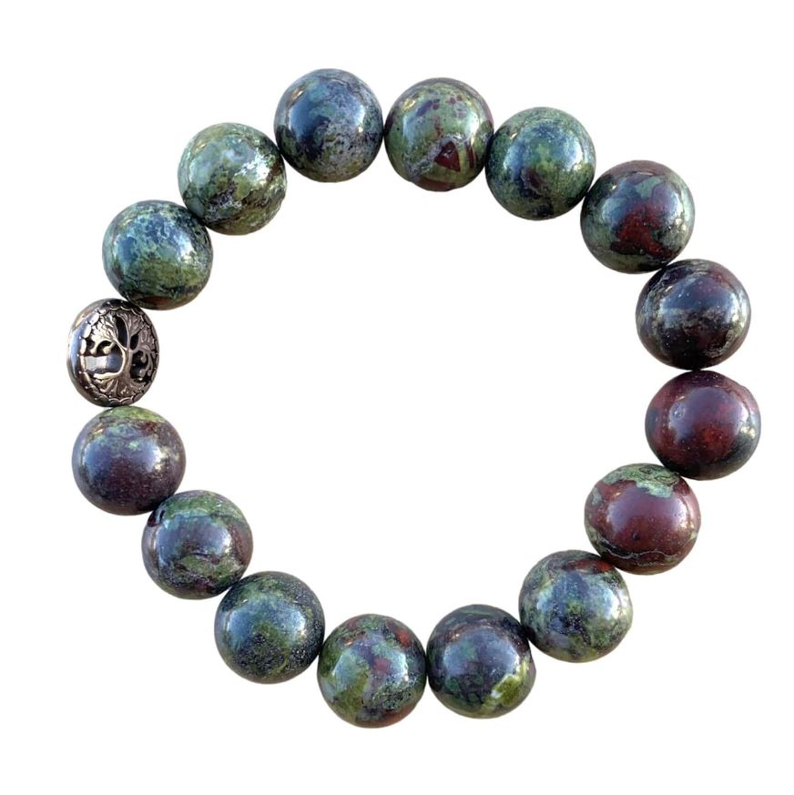 Dragon Blood Jasper Bracelet Round Beads 2 Sizes | | Wiccan Center