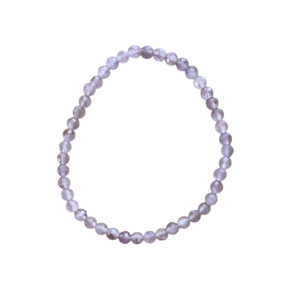 Lavender Amethyst Bracelet 4 mm Faceted Round Beads | Bracelets | Wiccan Center
