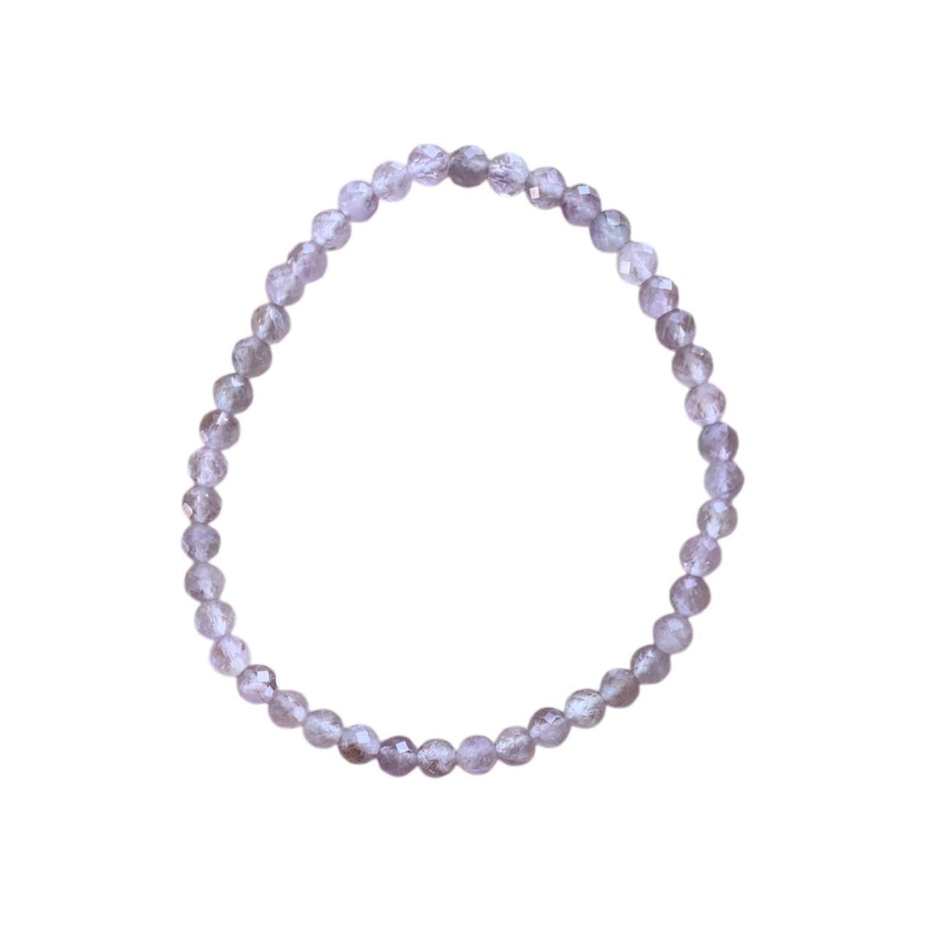 Lavender Amethyst Bracelet 4 mm Faceted Round Beads | Bracelets | Wiccan Center