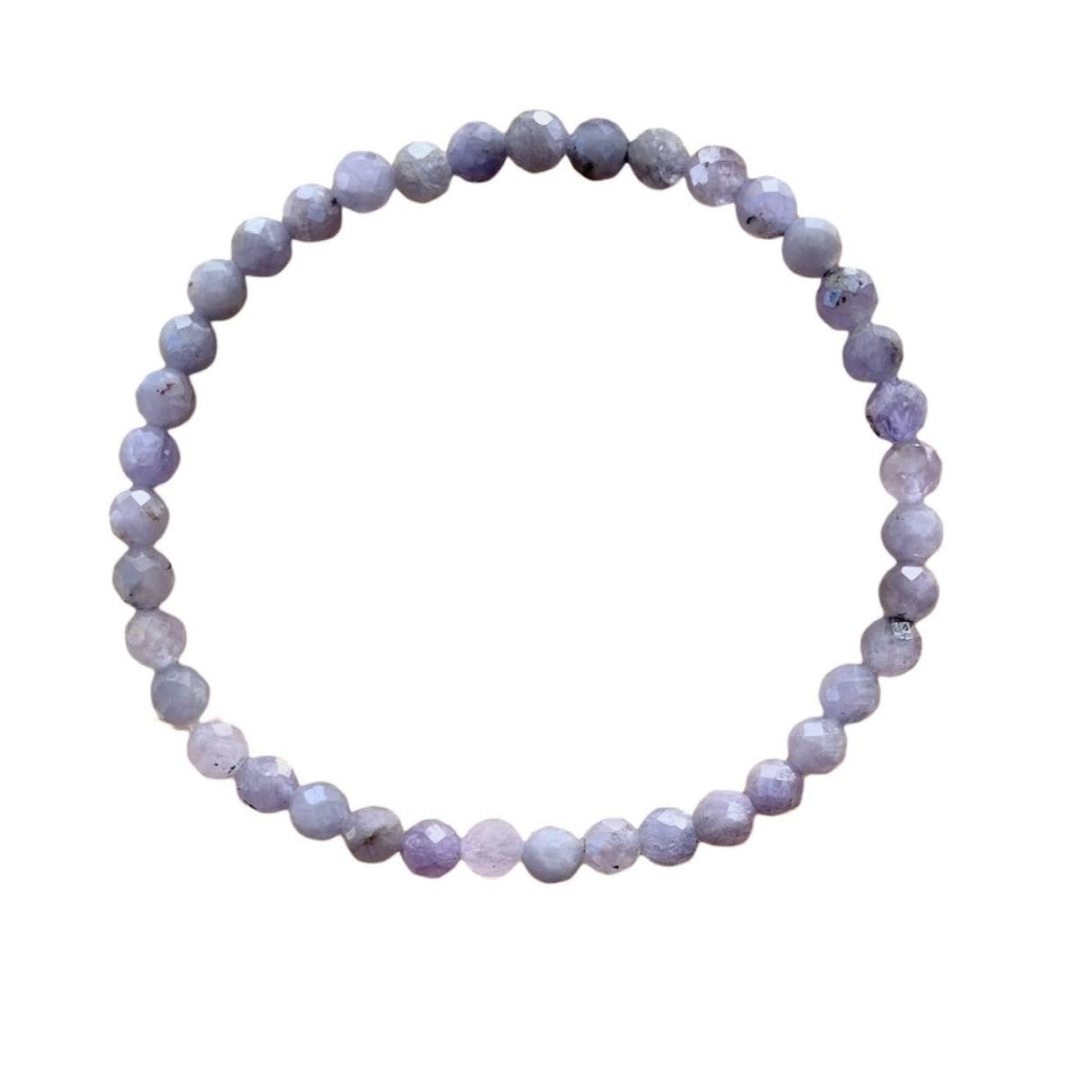 Tanzanite Bracelet 4 mm Faceted Round Beads – Spiritual Growth | Bracelets | Wiccan Center