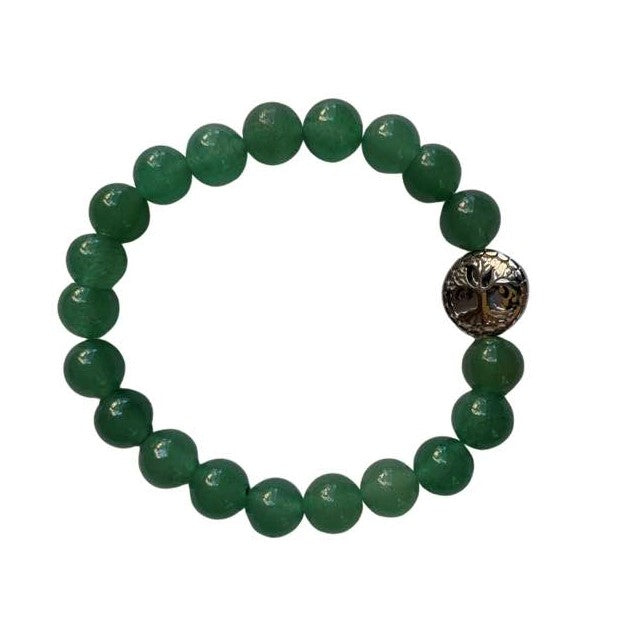 Green Aventurine Bracelet 8 mm Round Beads | Bracelets | Wiccan Center