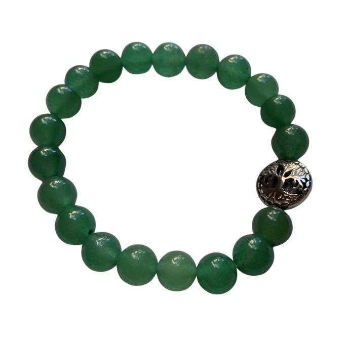 Green Aventurine Bracelet 8 mm Round Beads | Bracelets | Wiccan Center
