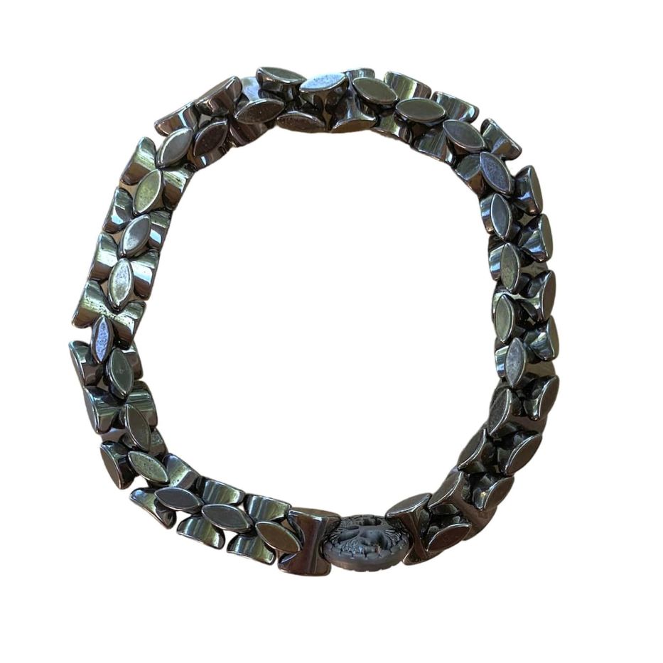 Hematite Bracelet 9 mm Bowtie Beads | | Wiccan Center
