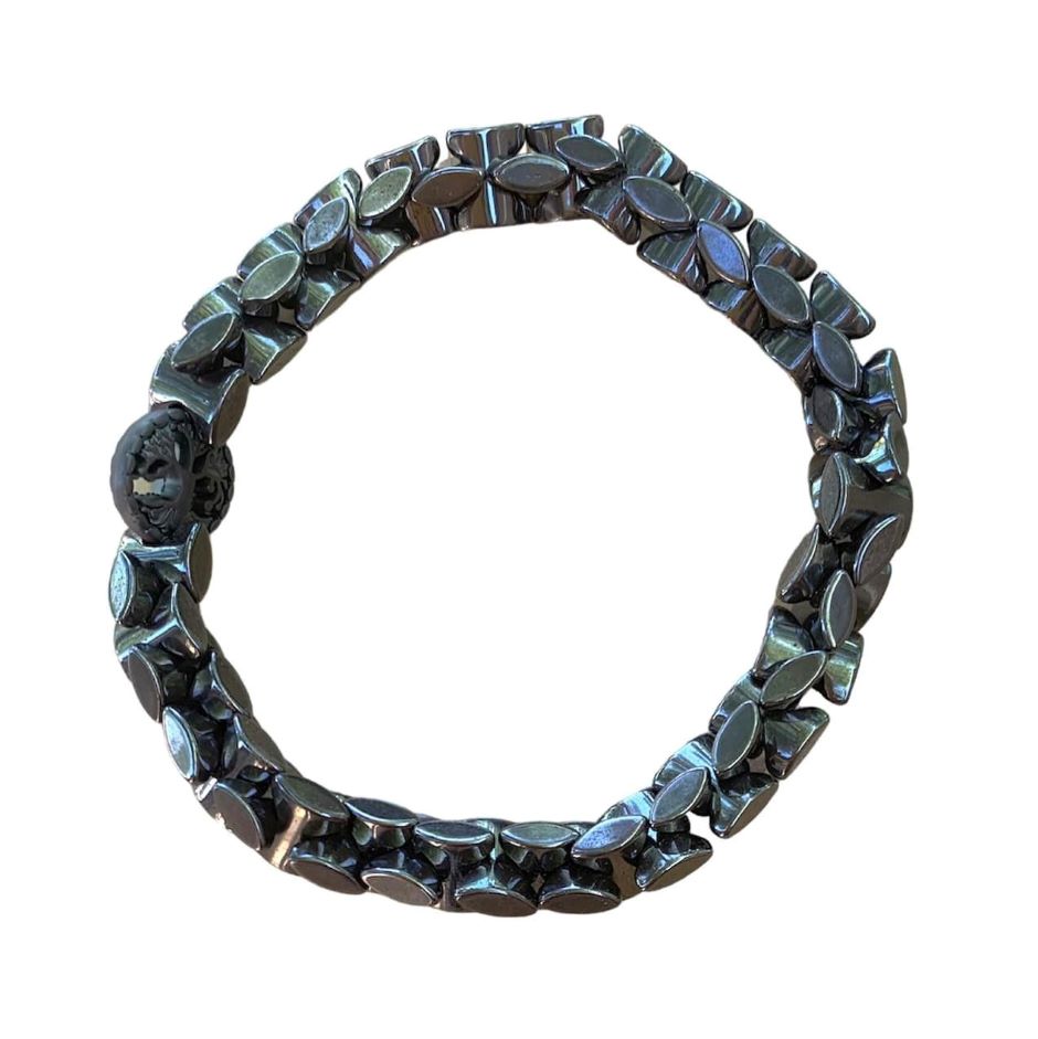 Hematite Bracelet 9 mm Bowtie Beads | | Wiccan Center