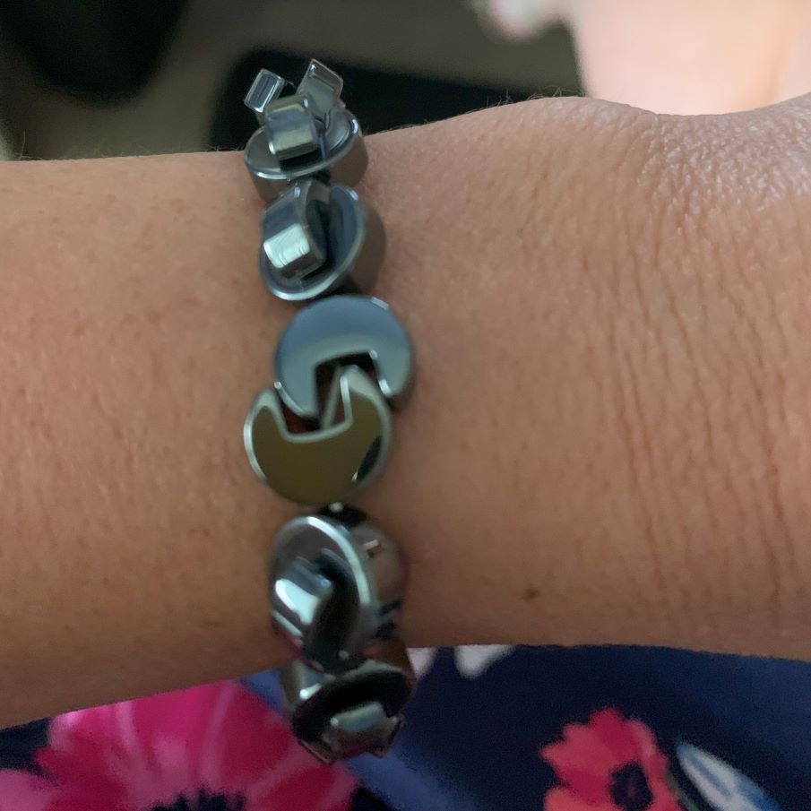Hematite Bracelet 10 mm Chomper Beads | | Wiccan Center