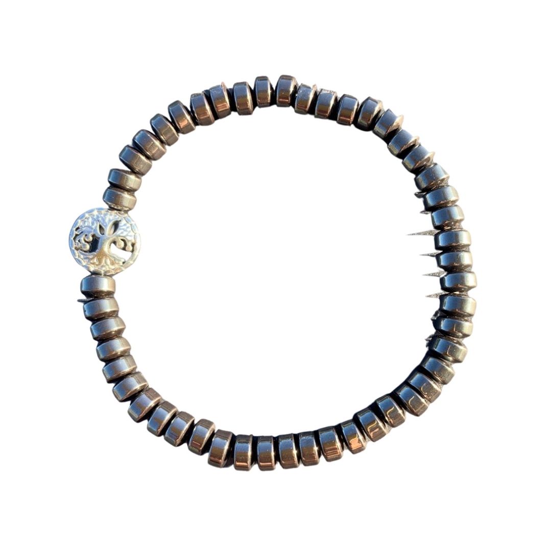 Hematite Bracelet 6 mm Disc Beads | Bracelets | Wiccan Center