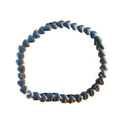 Hematite Bracelet – Grounding and Calming Energy Puffy Heart 6mm Beads | Bracelets | Wiccan Center
