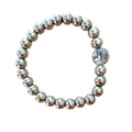 Hematite Bracelet 8 mm Bright Silver Round Beads | | Wiccan Center