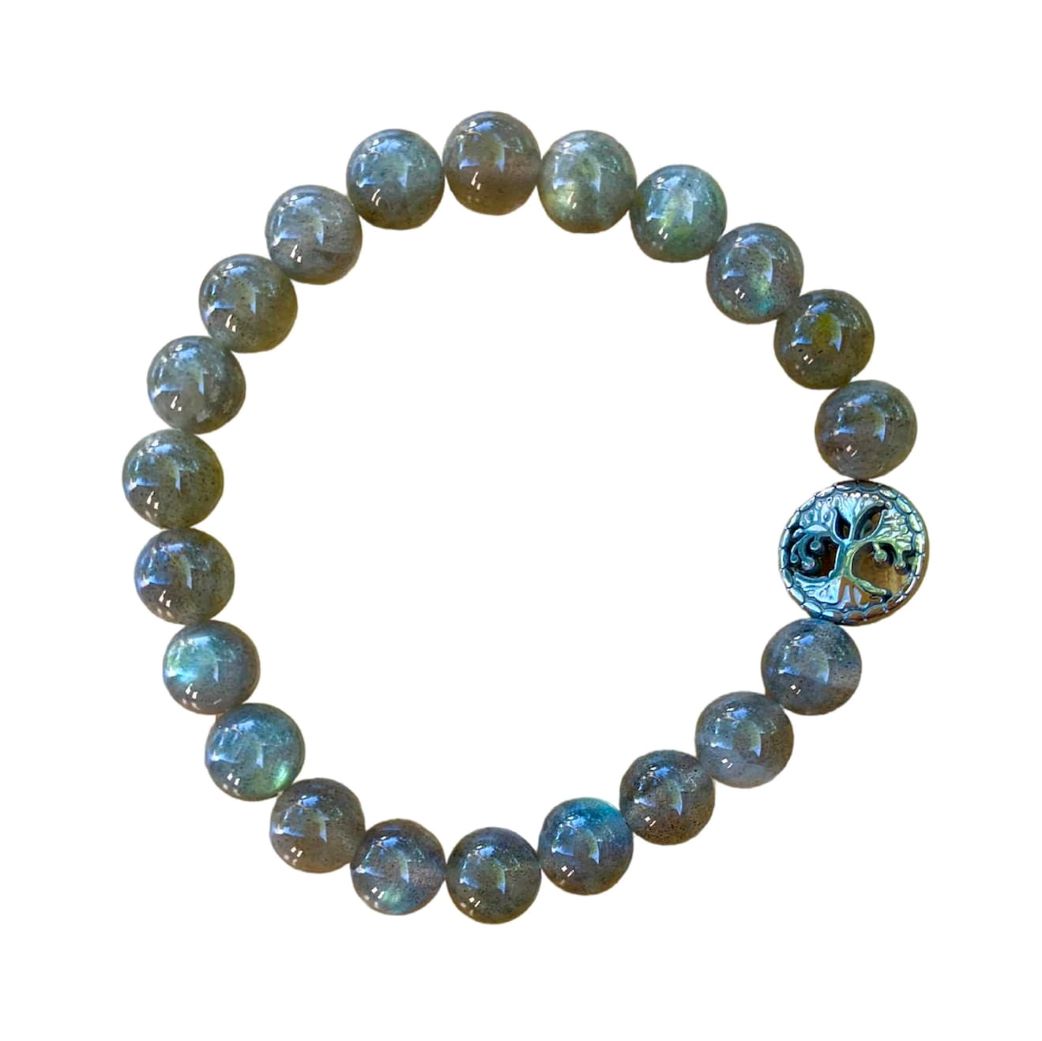 Labradorite Bracelet 8 mm Round Beads | | Wiccan Center