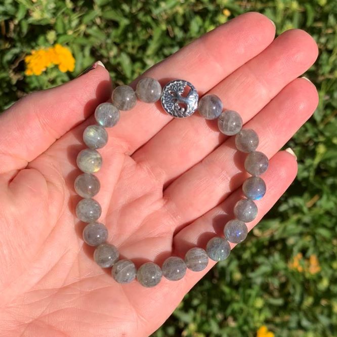 Labradorite Bracelet 8 mm Round Beads | | Wiccan Center