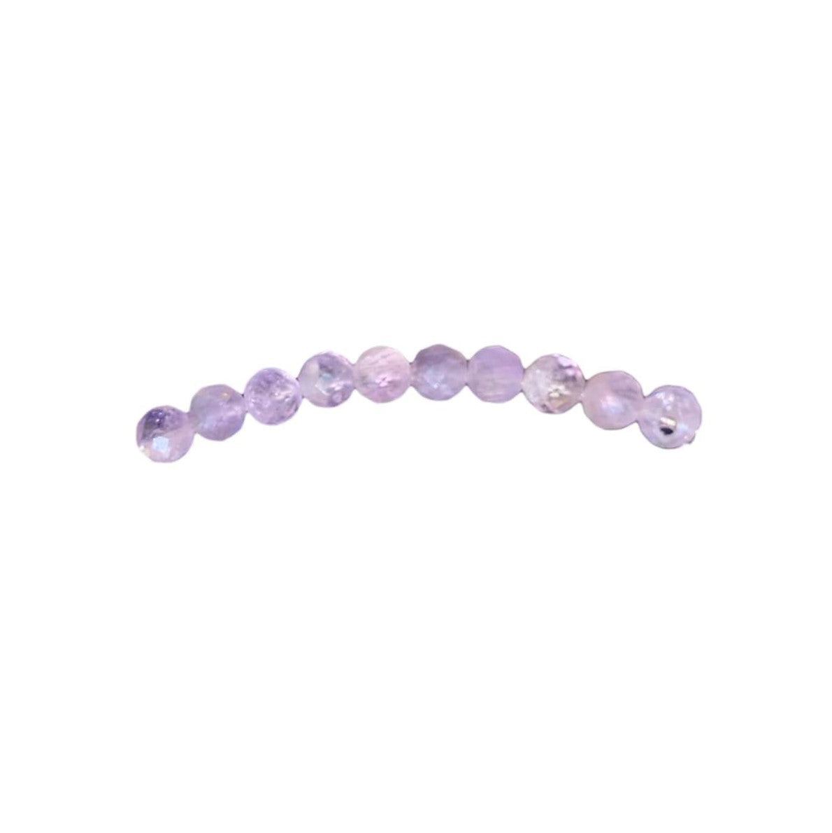 Lavender Amethyst Bracelet Faceted Round Beads with Adjustable Chain (February) | Bracelets | Wiccan Center
