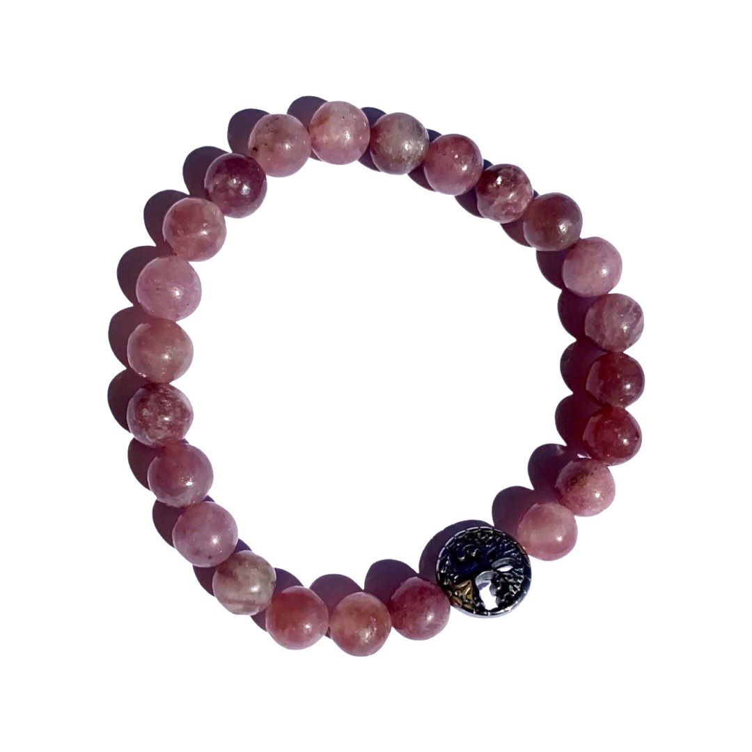 Lepidolite Bracelet 8 mm Round Beads | Bracelets | Wiccan Center