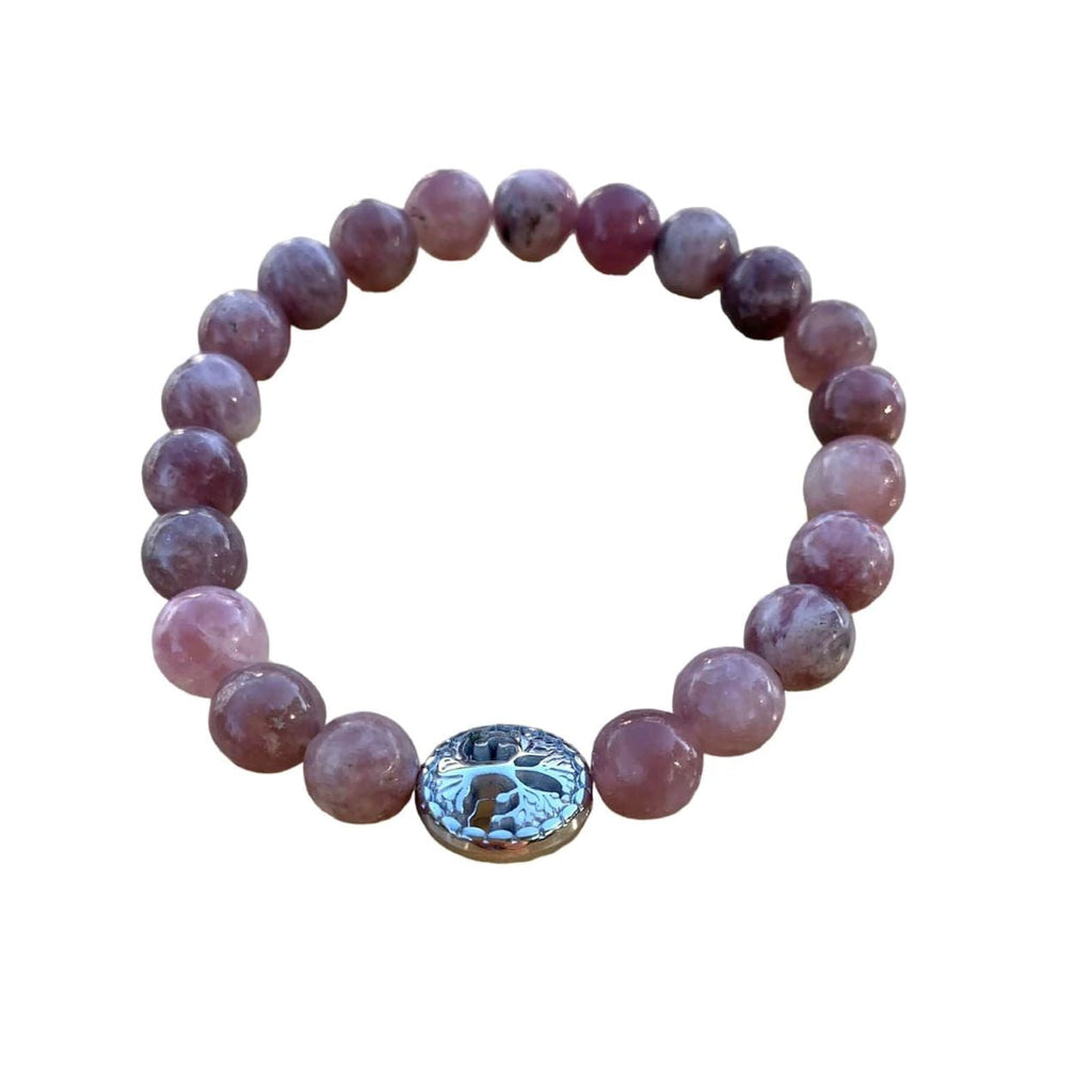 Lepidolite Bracelet 8 mm Round Beads | Bracelets | Wiccan Center