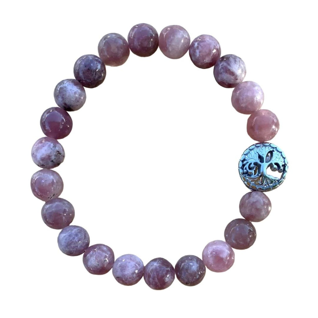 Lepidolite Bracelet 8 mm Round Beads | Bracelets | Wiccan Center