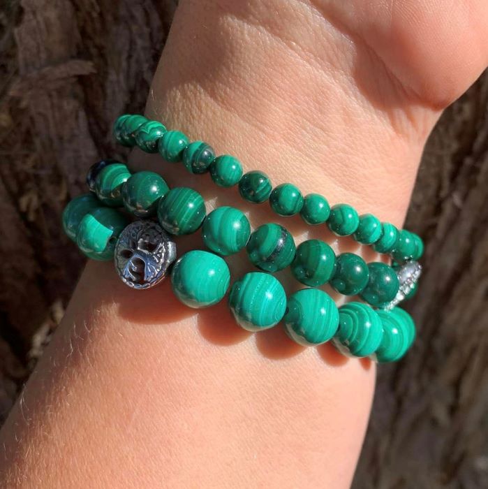 Malachite Bracelet Round Beads 3 Sizes | | Wiccan Center
