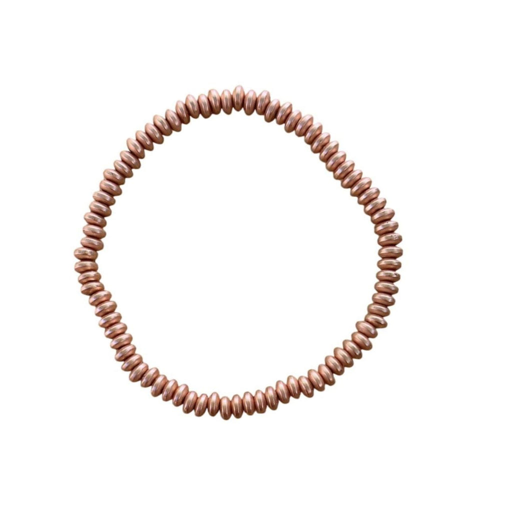 Hematite Bracelet 4 mm Matte Rondelle Beads 4mm – Grounding Energy and Minimalist Elegance | Bracelets | Wiccan Center