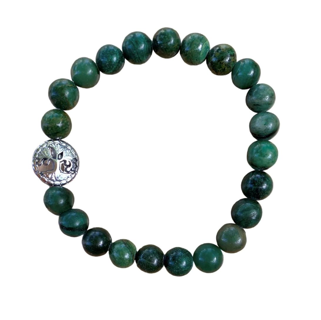 Nephrite Jade Bracelet 8 mm Round Beads | Bracelets | Wiccan Center