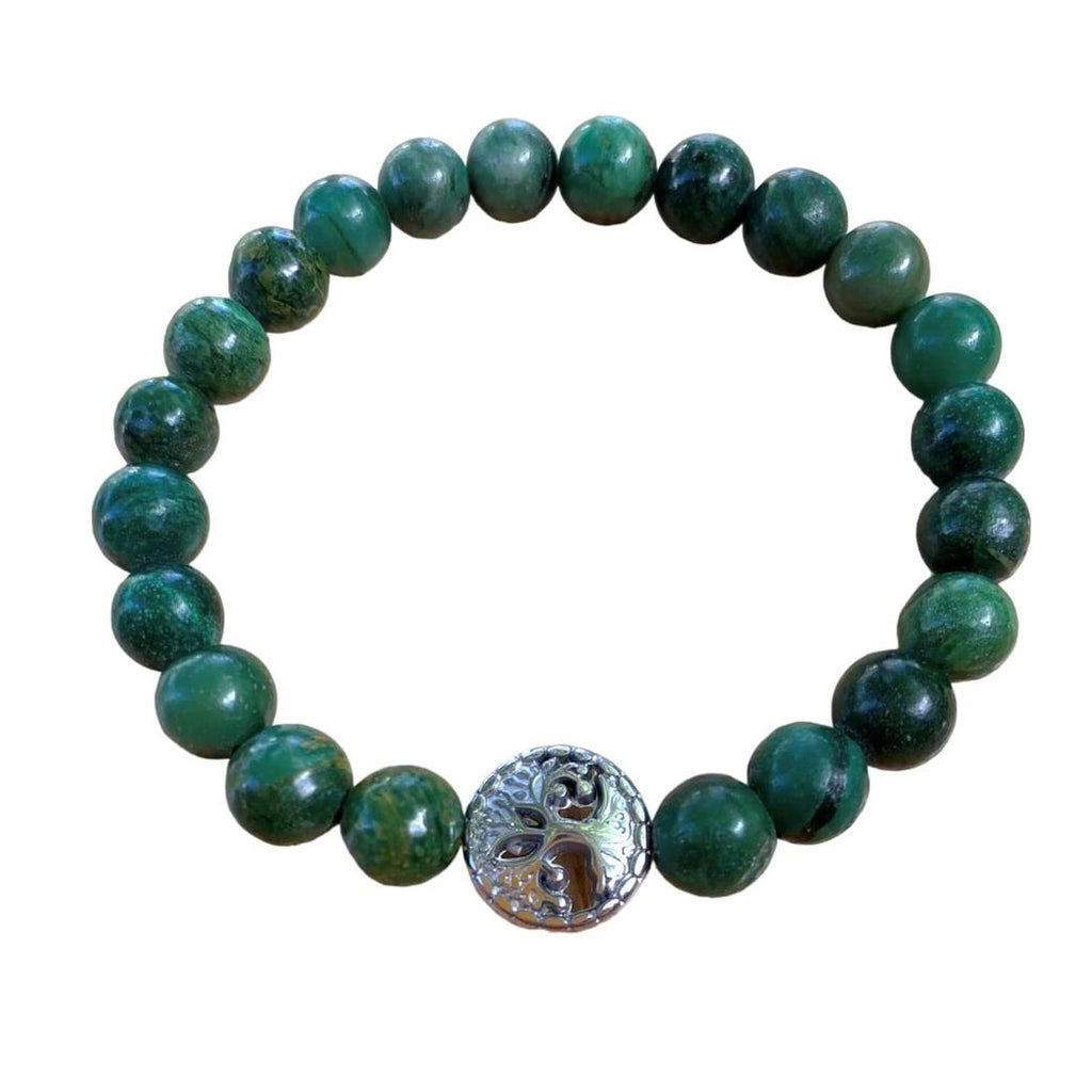 Nephrite Jade Bracelet 8 mm Round Beads | Bracelets | Wiccan Center