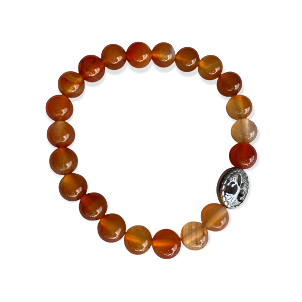 Orange Carnelian Bracelet 8 mm Round Beads | | Wiccan Center