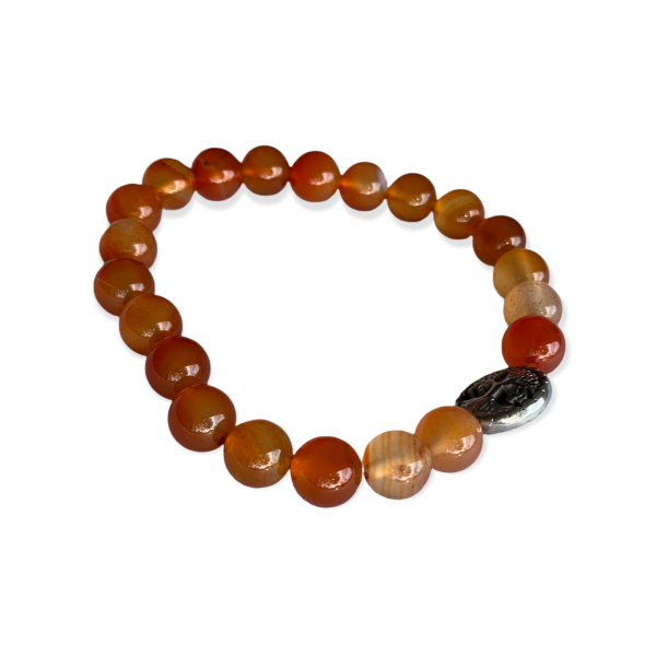 Orange Carnelian Bracelet 8 mm Round Beads | | Wiccan Center
