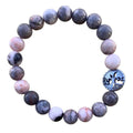Pink Zebra Jasper Bracelet 8 mm Round Beads | | Wiccan Center