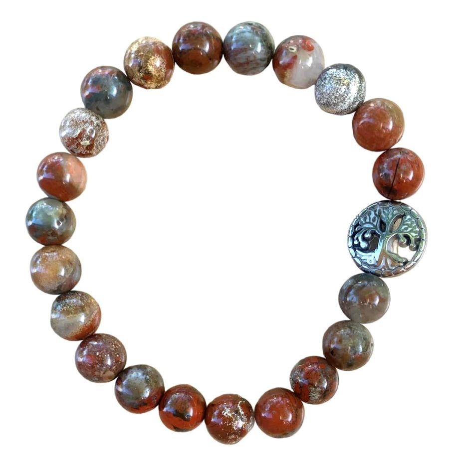 Poppy Jasper Bracelet 8 mm Round Beads | | Wiccan Center