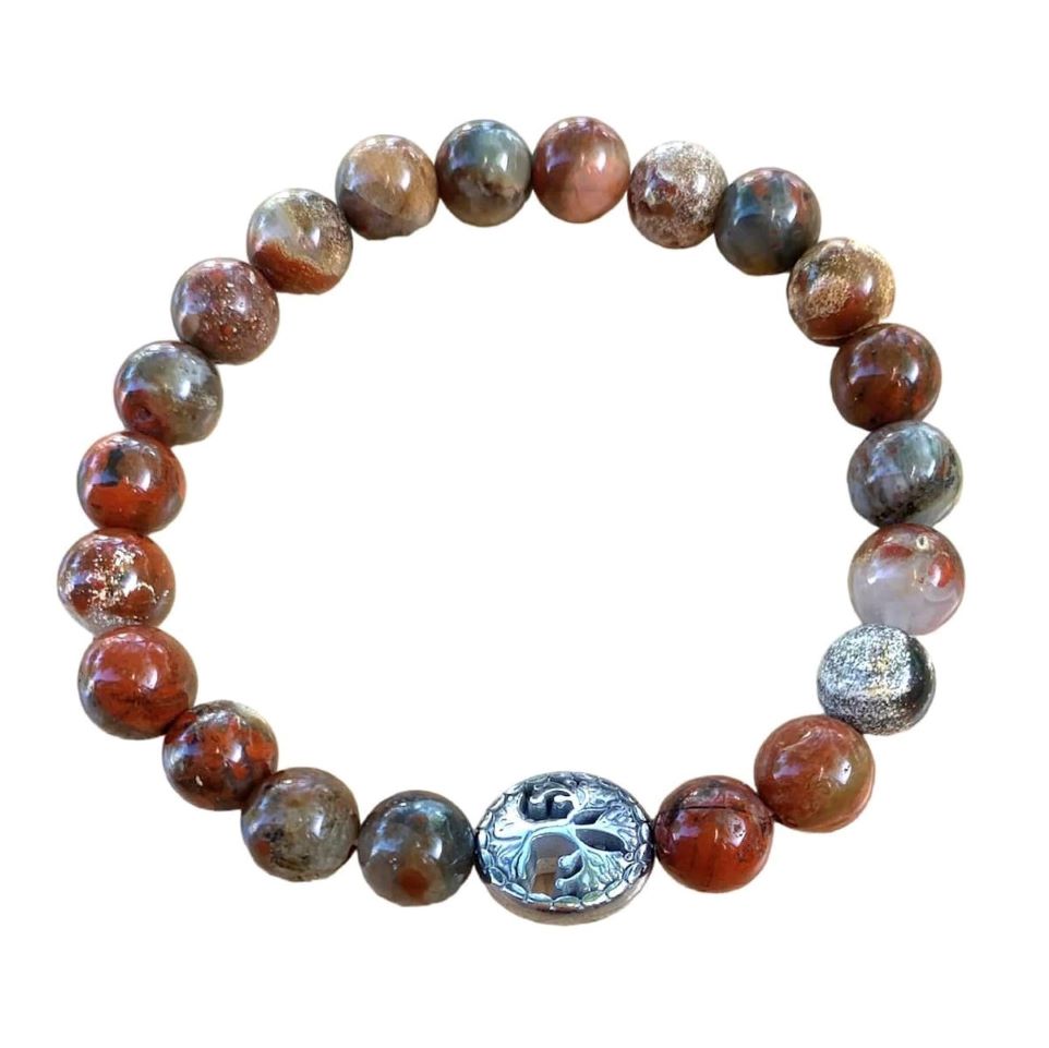 Poppy Jasper Bracelet 8 mm Round Beads | | Wiccan Center