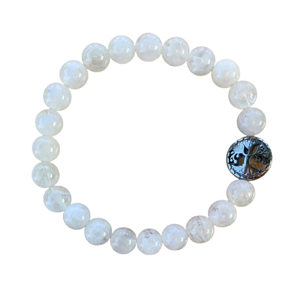 Rainbow Moonstone Bracelet 8 mm Round Beads | | Wiccan Center
