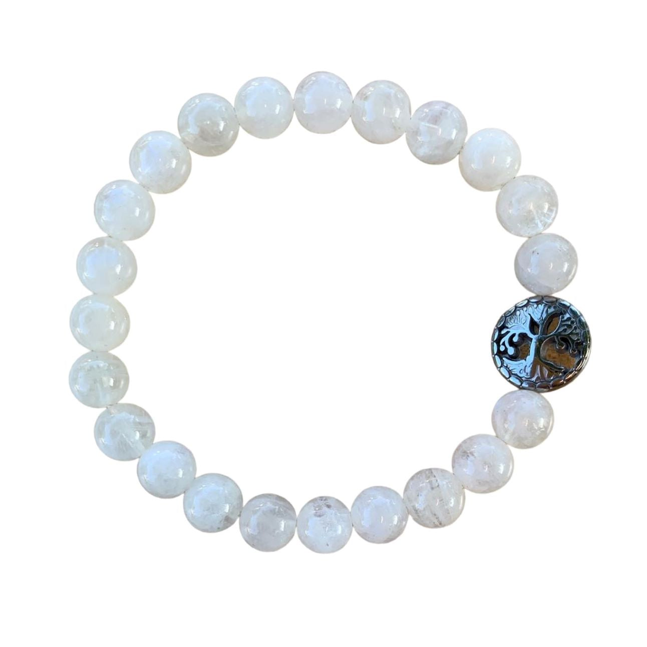 Rainbow Moonstone Bracelet 8 mm Round Beads | | Wiccan Center