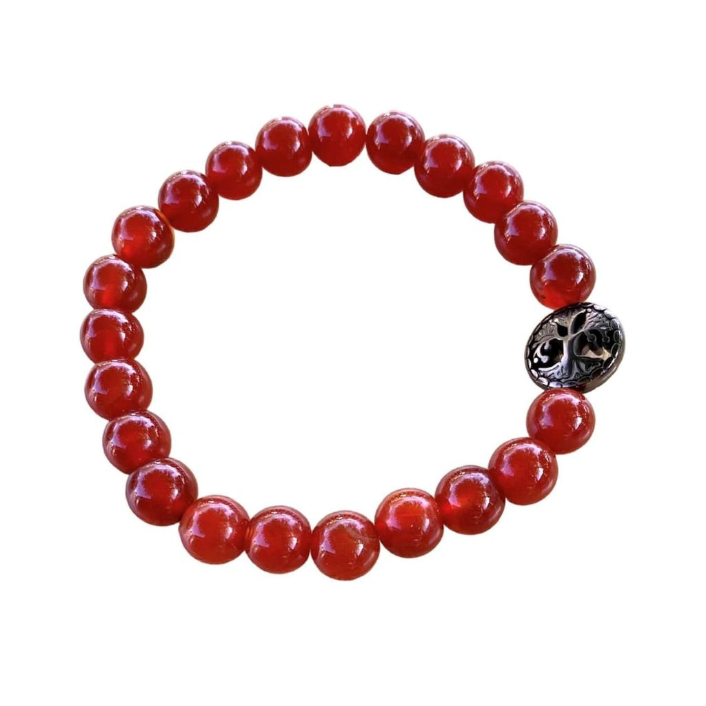 Red Carnelian Bracelet 8 mm Round Beads | | Wiccan Center