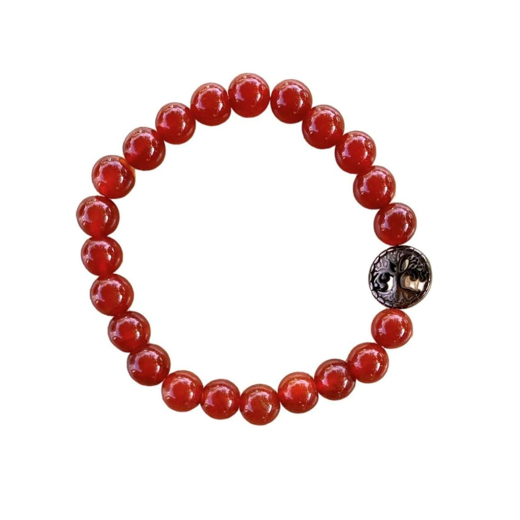 Red Carnelian Bracelet 8 mm Round Beads | | Wiccan Center
