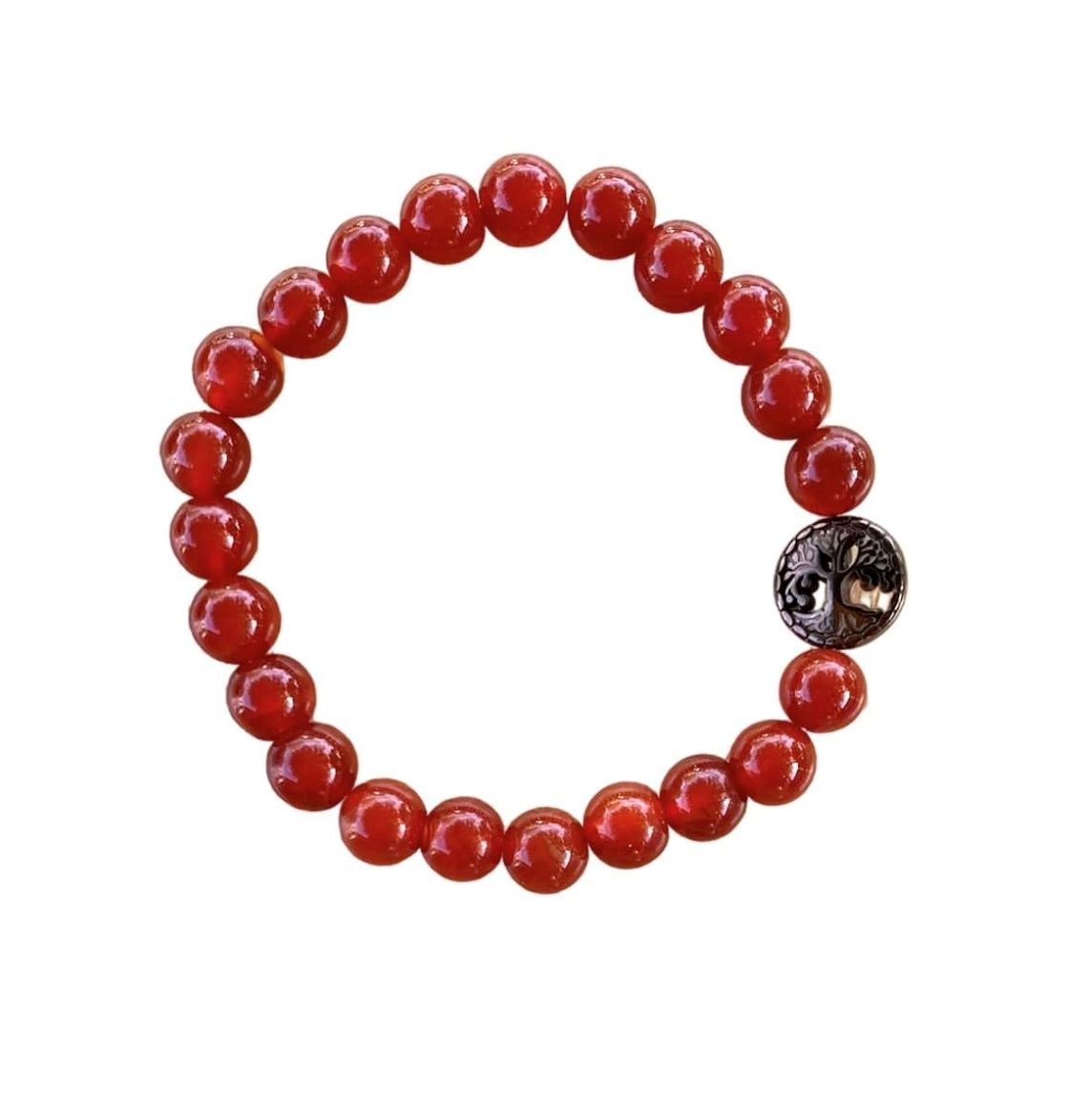 Red Carnelian Bracelet 8 mm Round Beads | | Wiccan Center