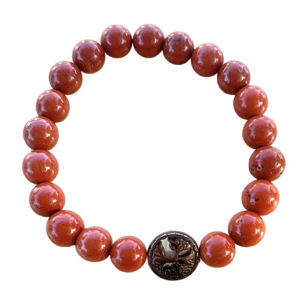 Red Jasper Bracelet 8 mm Round Beads | | Wiccan Center