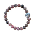 Rhodonite with Black Bracelet 8 mm Round Beads | | Wiccan Center