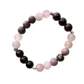 Romantic Ignition Bracelet 8 mm Rose Quartz, Rhodonite, Garnet, Smoky Quartz Round Beads | | Wiccan Center