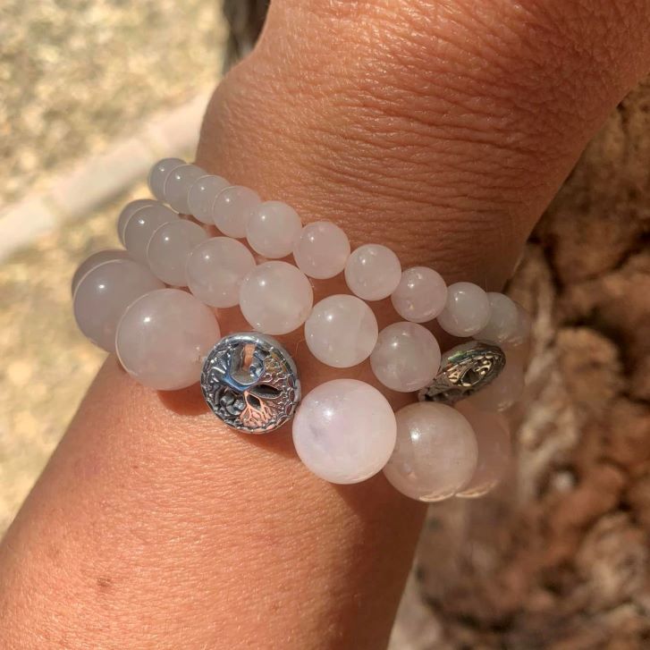 Rose Quartz Bracelet Round Beads 3 Sizes | | Wiccan Center