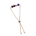 Ruby Bar Bracelet Round Beads with Adjustable Chain (July) | Bracelets | Wiccan Center