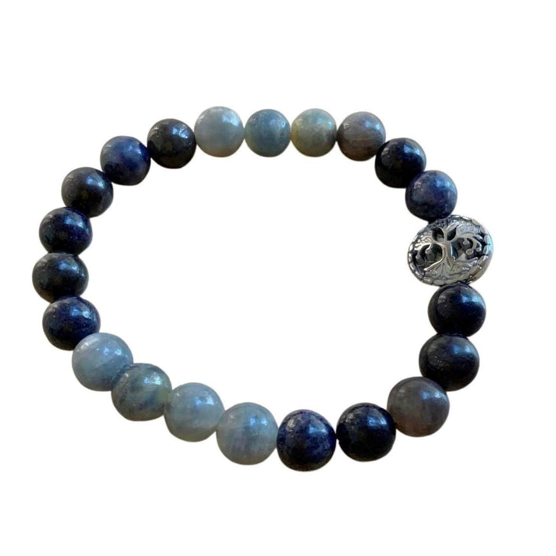 Sapphire Bracelet 8mm Round Beads | Bracelets | Wiccan Center