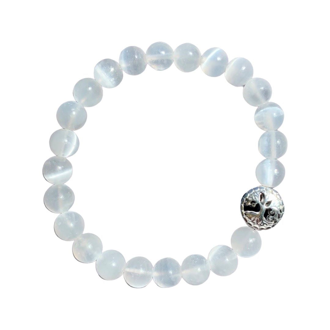 Selenite Bracelet Round Beads 2 Sizes | | Wiccan Center