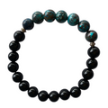 Shattuckite and Onyx Bracelet 8 mm Round Beads | | Wiccan Center