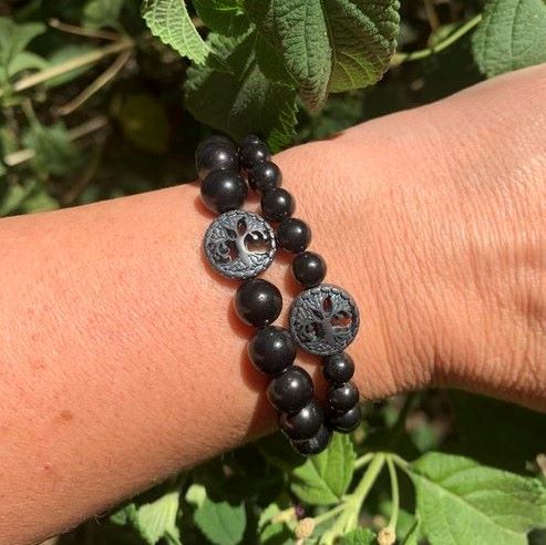 Shungite Bracelet Round Beads 2 Sizes | Bracelets | Wiccan Center