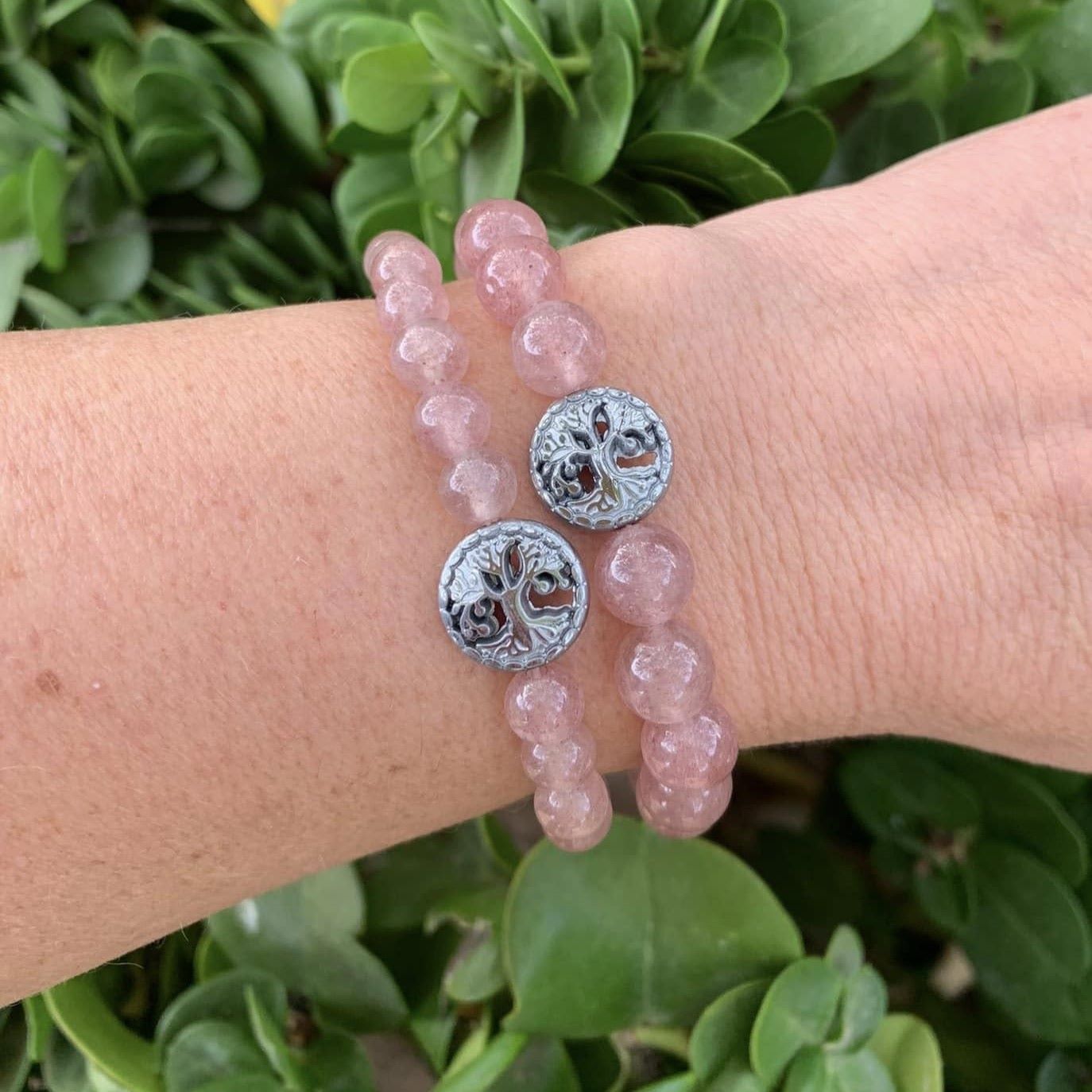 Strawberry Quartz Bracelet – Uplifting Summer Energy 2 Sizes | Bracelets | Wiccan Center